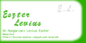 eszter levius business card